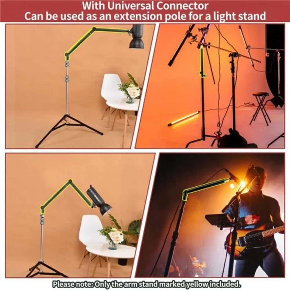 Overhead Camera Mount Arm Stand, Flexible Magic Arm, Desk Mount Light Stand